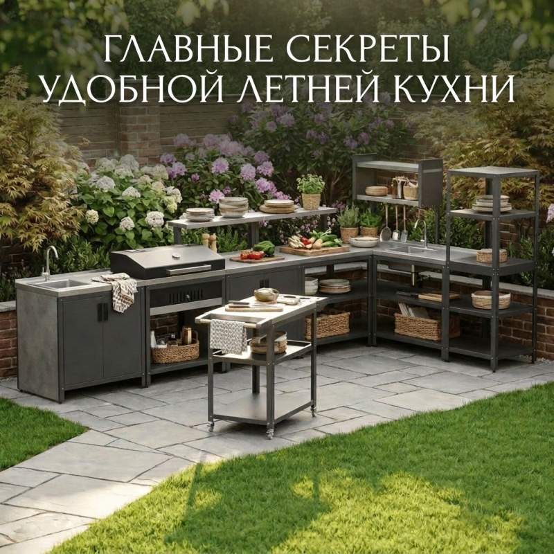Современная летняя кухня: комфорт и практичность