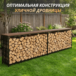 Оптимальная конструкция для уличной дровницы