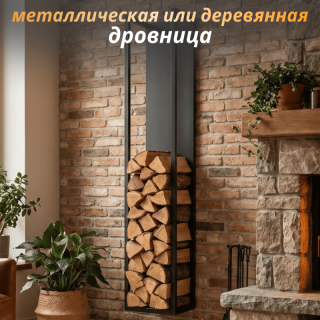 Металлическая или деревянная дровница: что выбрать для дома и камина
