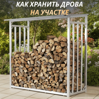 Как хранить дрова на участке: преимущества уличной дровницы