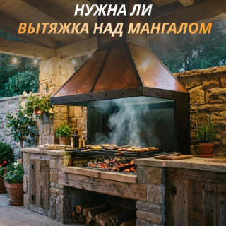 Нужна ли вытяжка над мангалом: когда без неё не обойтись