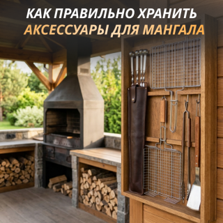 Как хранить шампуры, решётки и аксессуары для мангала