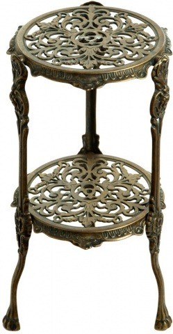 Столик латунь (2 столешницы, круглые) 130373