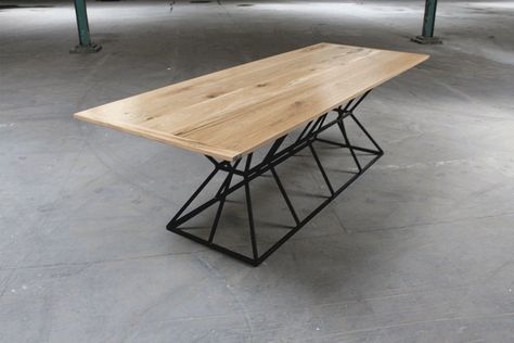 Кофейный столик лофт большой из дерева L0080(массив дуба)
