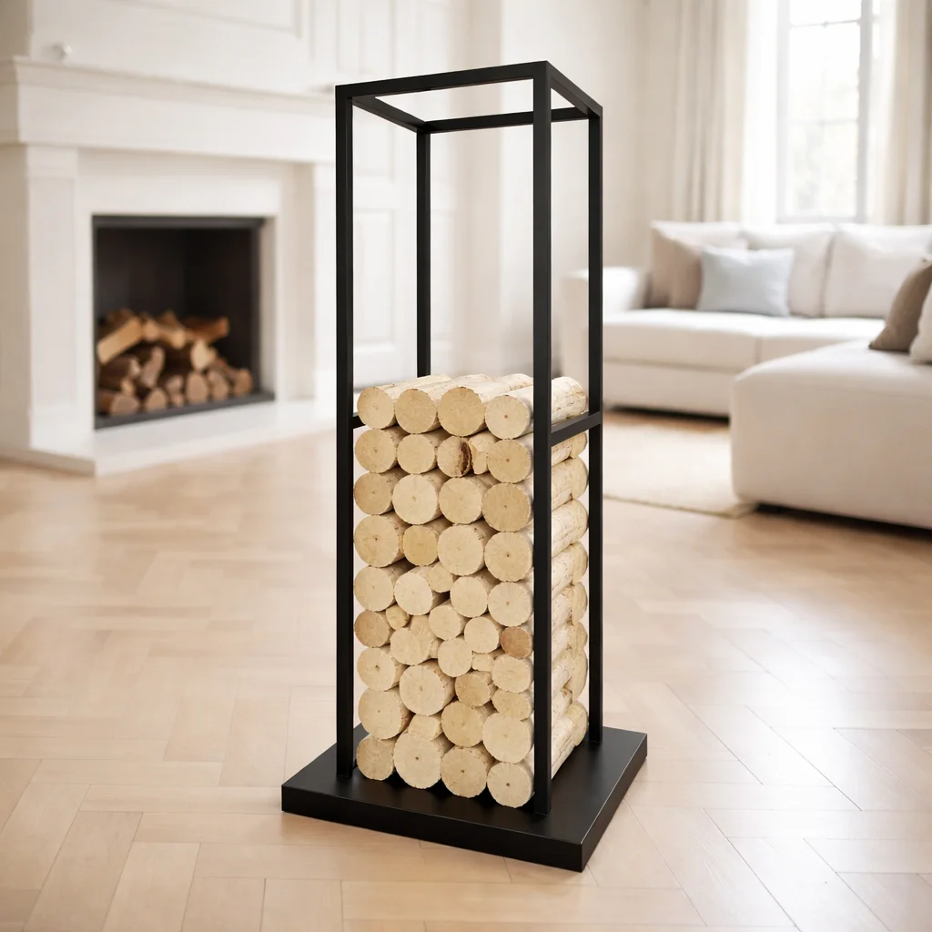Дровница для камина / стеллаж для дров из металла SafaMaster D770BK 120 см