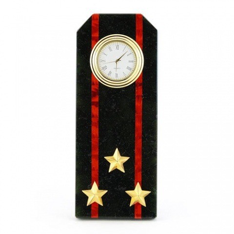 Часы "Погон полковник МП ВМФ" камень змеевик 003511