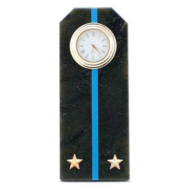 Часы "Погон лейтенант Авиации ВМФ" камень змеевик 003518