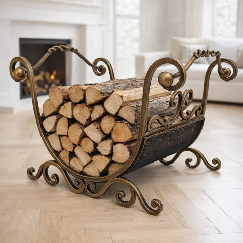 Дровница кованая  для камина, печи SafaMaster D510 из металла