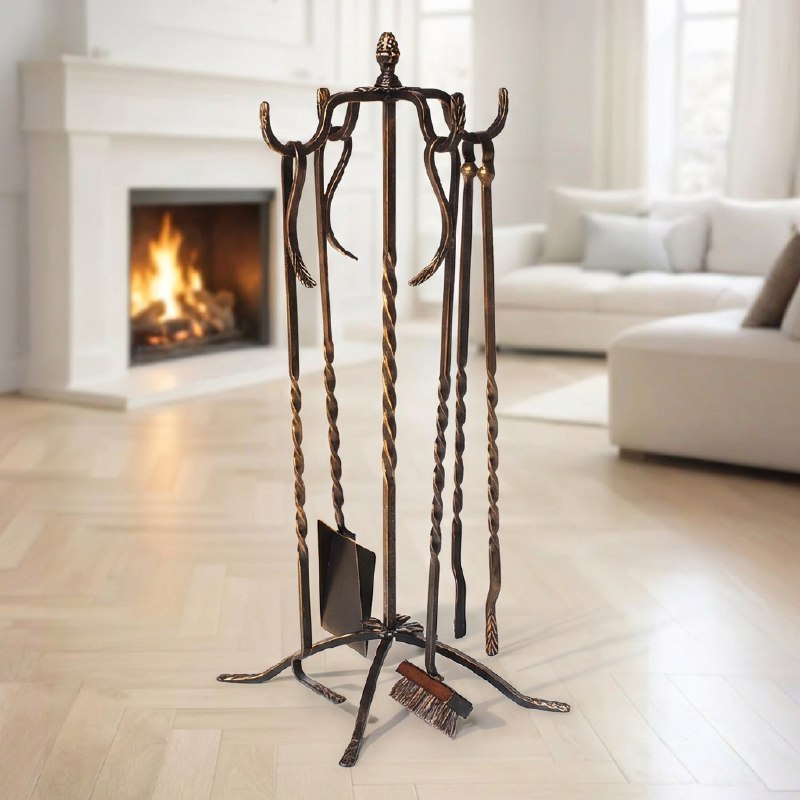 Аксессуары, набор для камина кованый из 4 предметов  SafaMaster KN763