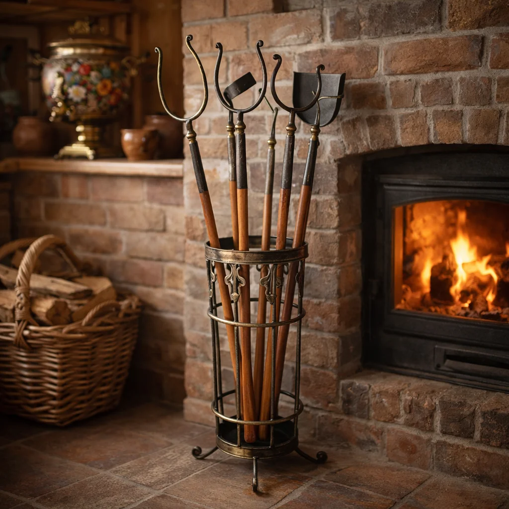 Кованый набор для русской печи из 7 предметов SafaMaster KN909