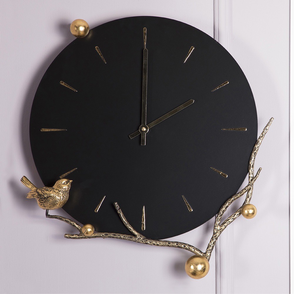  Интерьерные настенные часы в гостиную классические, оригинальные Терра Бранч Каштан Амбер