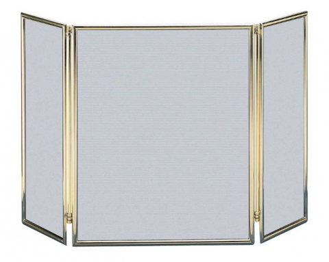 Защитный стеклянный экран для камина  Comex 10.250, Италия из латуни