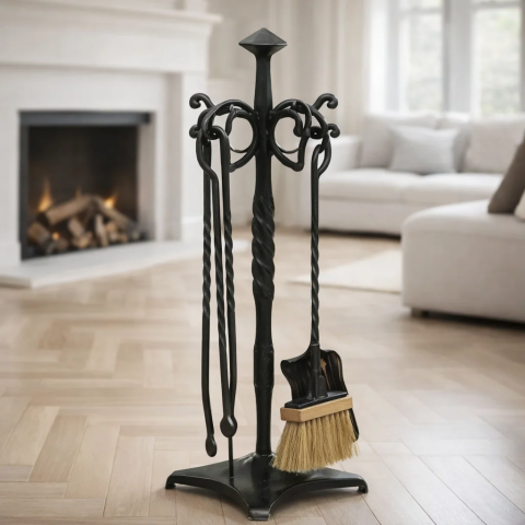 Набор для камина кованый из 4 кованых предметов K139