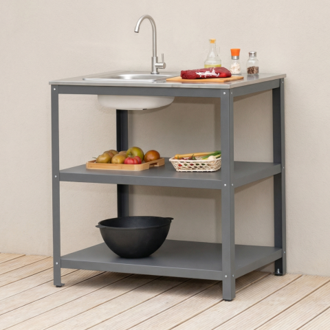 Стол с мойкой Patio P-02 (модульная уличная летняя кухня)