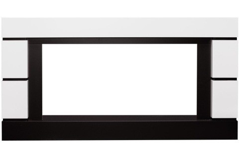 Портал Royal Flame Modern - Белый с черным  под очаг Crystal 36/40 (Высота 710 мм)