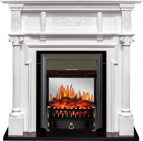 Royal Flame Каминокомплект Oxford - Белый с очагом Fobos FX M Black