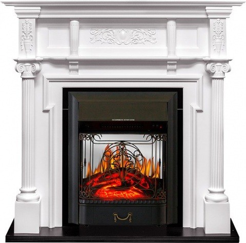 Royal Flame Каминокомплект Oxford - Белый с очагом Majestic FX M Black