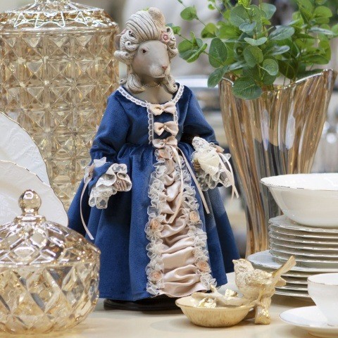 Коллекционная интерьерная кукла ручной работы Мышильда