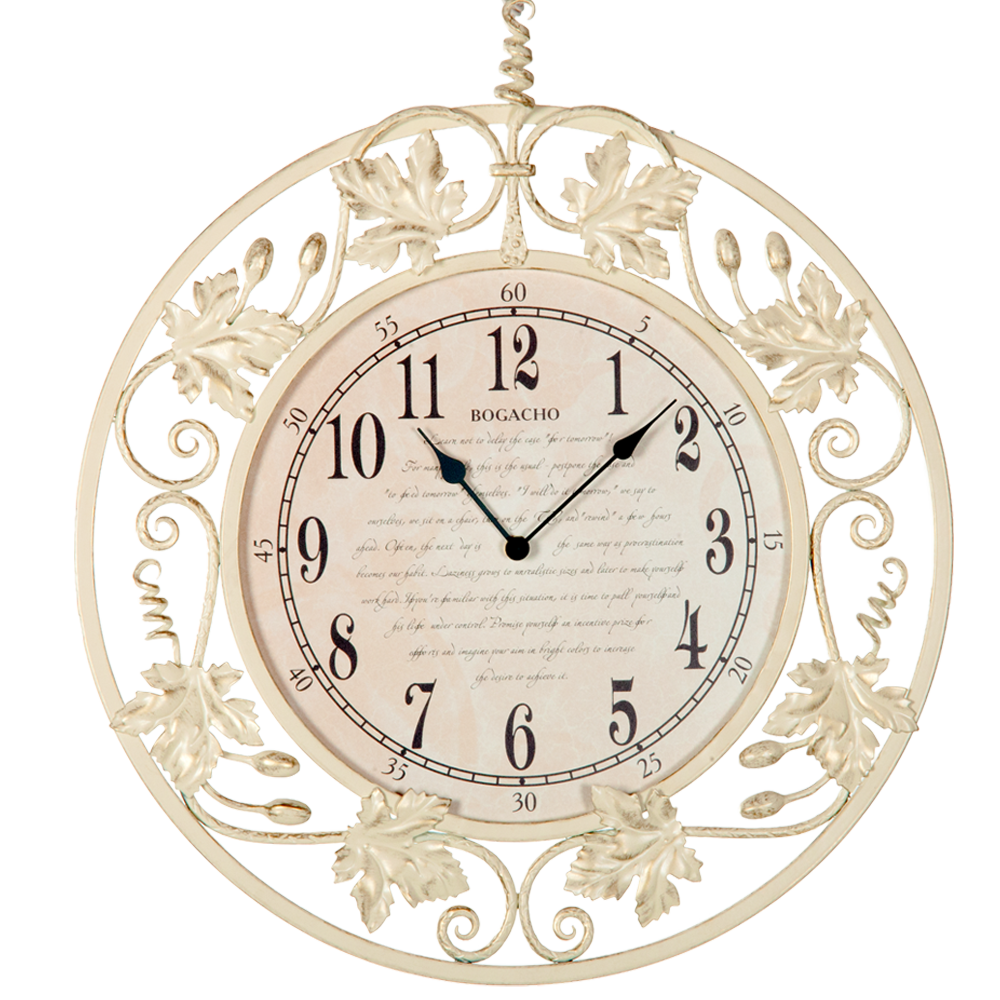  Интерерные часы настенные оригинальные для гостиной, классика оригинальные кованые Первое свидание Айвори