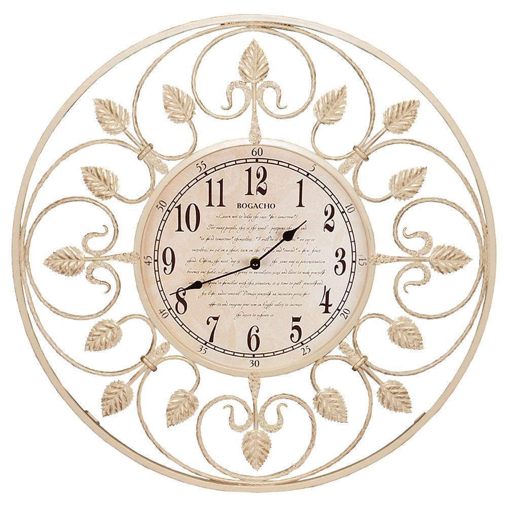  Интерерные часы настенные оригинальные для гостиной, классика кованые London Time малые Айвори