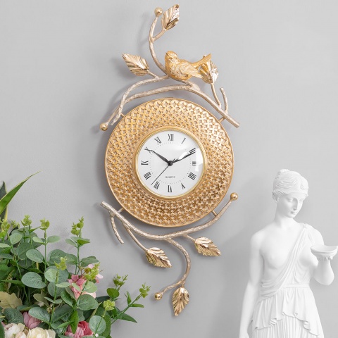  Интерьерные настенные часы в гостиную классические, оригинальные Терра Флер Айвори