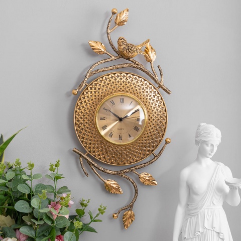  Интерьерные настенные часы в гостиную классические, оригинальные Терра Флер Бронза