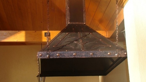 Вытяжной зонт для мангала, печи(вытяжка для печной мангальной зоны) с ковкой