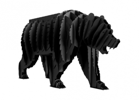 3D мангал объемный Медведь гризли из металла