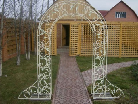 Садовая арка металлическая, художественная ковка