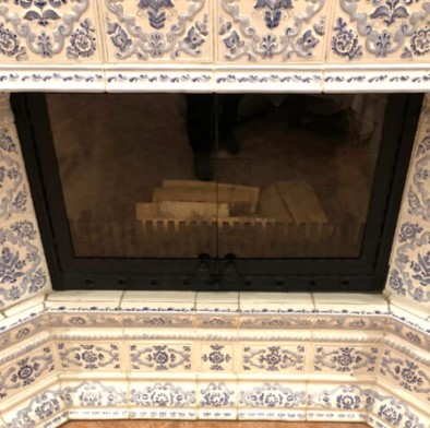 Дверца для камина прямая с огнеупорным стеклом