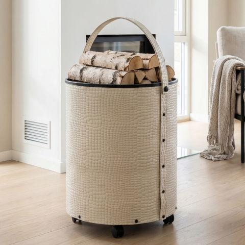 Дровница ведро для камина на колесах Comex 50.040CP, Италия