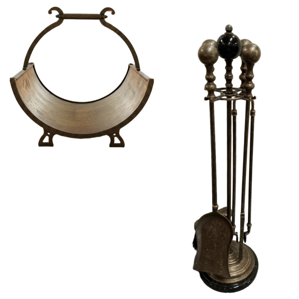 Набор для камина с дровницей  Италия 