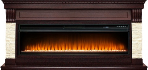 Royal Flame Каминокомплект Denver - Темный дуб / Бежевый с очагом Vision 60 LED