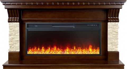 Royal Flame Каминокомплект Denver - Темный дуб / Бежевый (Ширина 1500 мм) с очагом Vision 42 LED