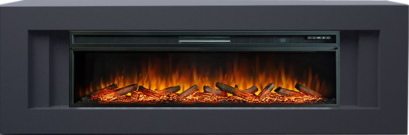 Royal Flame Каминокомплект Line 60 - Серый графит с очагом Vision 60 LOG LED