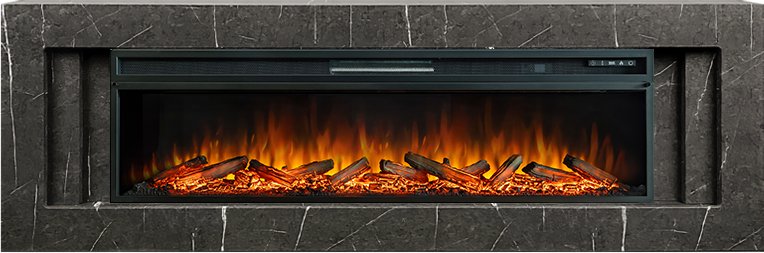 Royal Flame Каминокомплект Line 60 SFT Stone Touch - Серый мрамор с очагом Vision 60 LOG LED