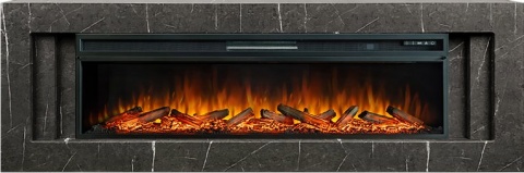 Royal Flame Каминокомплект Line 60 SFT Stone Touch - Серый мрамор с очагом Vision 60 LOG LED