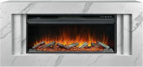 Royal Flame Каминокомплект Line 42 SFT White Marble - Белый мрамор с очагом Vision 42 LOG LED