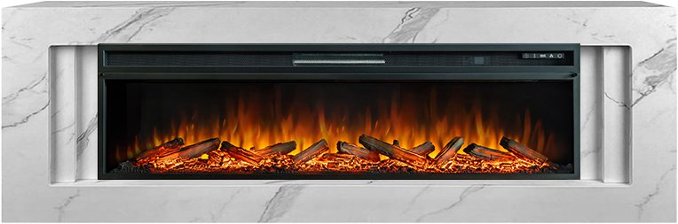 Royal Flame Каминокомплект Line 60 SFT White Marble - Белый мрамор с очагом Vision 60 LOG LED