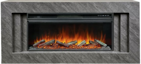 Royal Flame Каминокомплект Line 42 Concrete (Разборный) - Серый бетон с очагом Vision 42 LOG LED