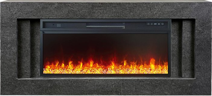 Royal Flame Каминокомплект Line 42 Dark Grey (Разборный) - Темный серый с очагом Vision 42 LED