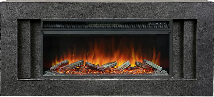 Royal Flame Каминокомплект Line 42 Dark Grey (Разборный) - Темный серый с очагом Vision 42 LOG LED