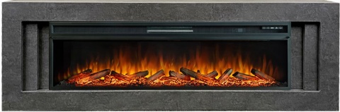 Royal Flame Каминокомплект Line 60 Dark Grey (Разборный) - Темный серый с очагом Vision 60 LOG LED