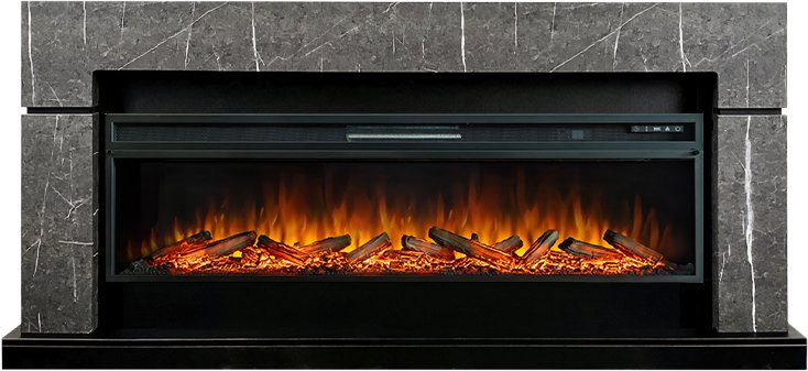 Royal Flame Каминокомплект Lindos 60 SFT - Серый мрамор с очагом Vision 60 LOG LED