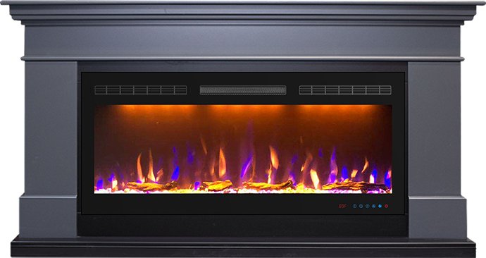 Royal Flame Каминокомплект California - Серый графит (Высота 850 мм) с очагом Crystal 40 RF
