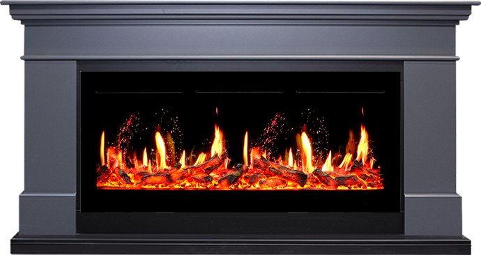 Royal Flame Каминокомплект California - Серый графит (Высота 850 мм) с очагом 5D V-ART 40