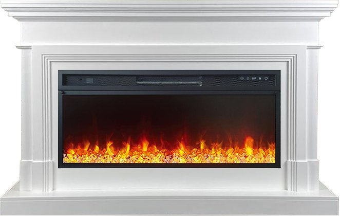 Royal Flame Каминокомплект Coventry - Белый (Ширина 1400 мм) с очагом Vision 42 LED