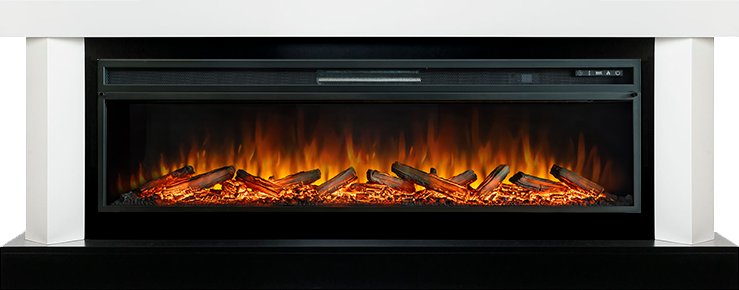 Royal Flame Каминокомплект Vancouver 60 - Белый с черным с очагом Vision 60 LOG LED