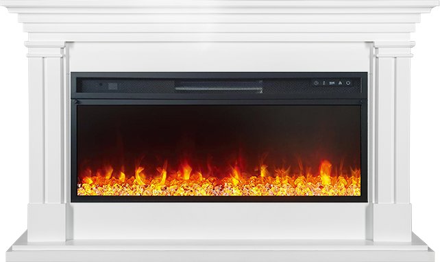 Royal Flame Каминокомплект Lyon  - Белый ( Ширина 1440 мм) с очагом Vision 42 LED