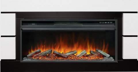 Royal Flame Каминокомплект Modern 42 - Белый с черным (Ширина 1395 мм) с очагом Vision 42 LOG LED